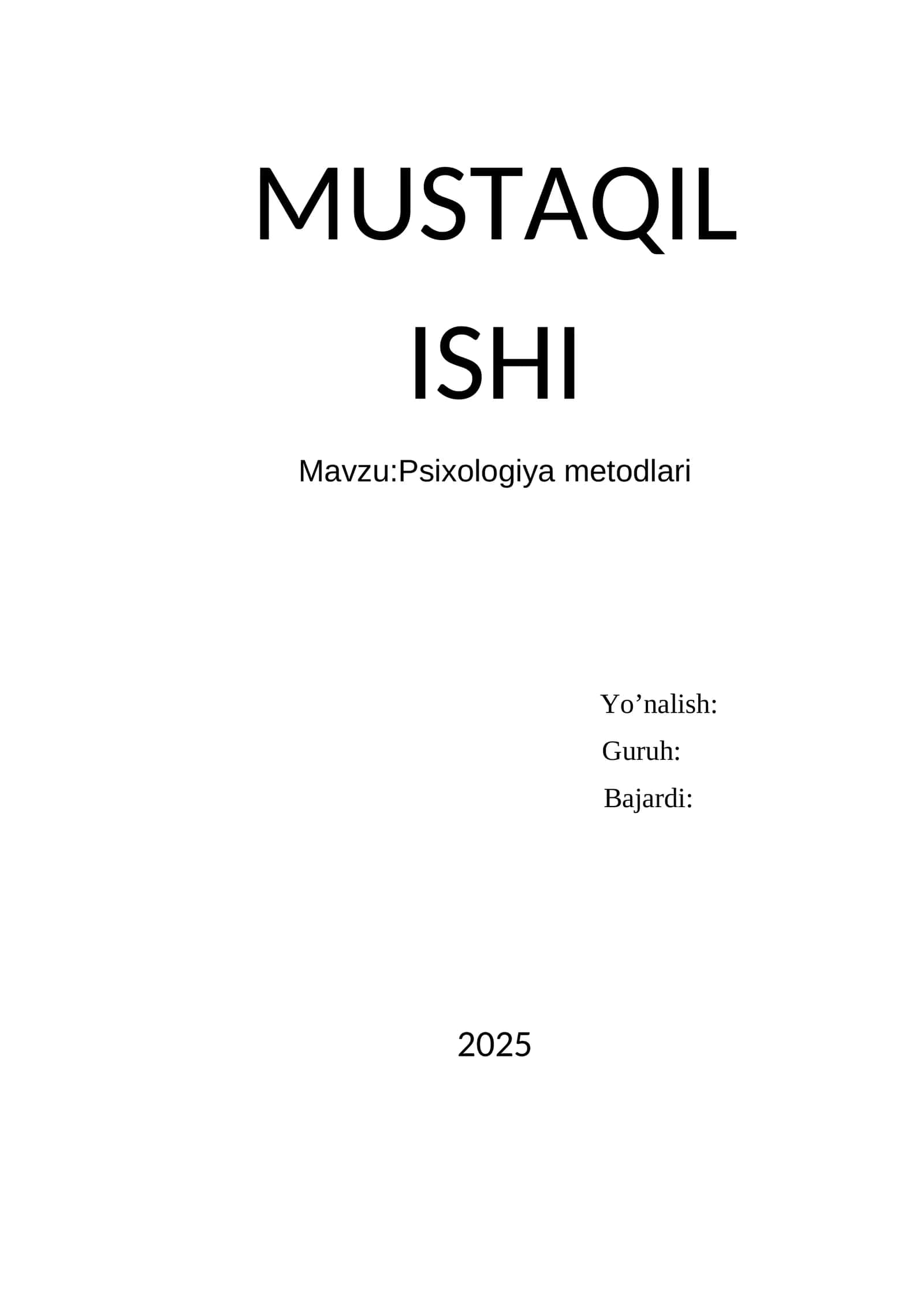 Psixologiya metodlari 1
