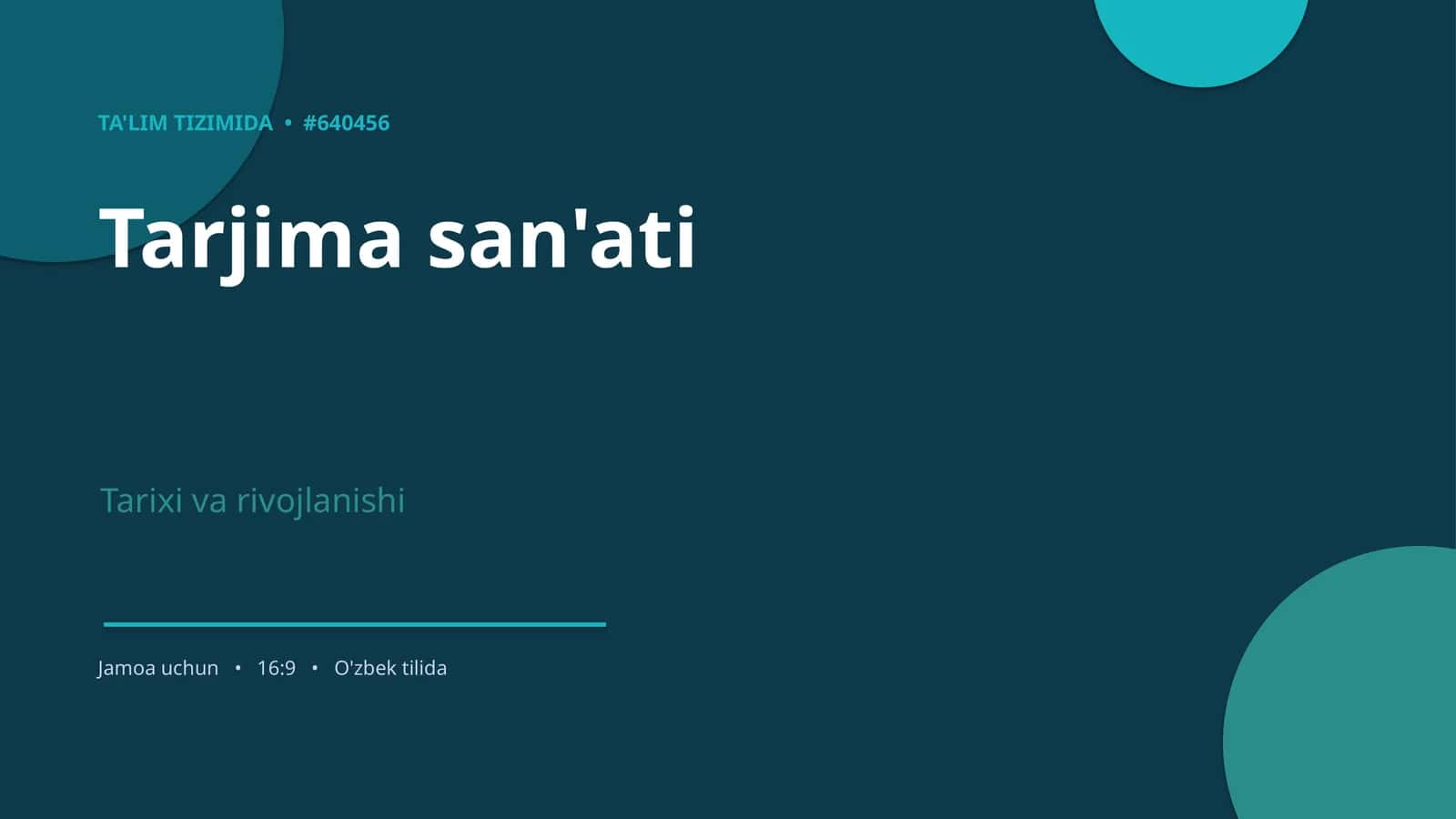 Tarjima san'ati 1