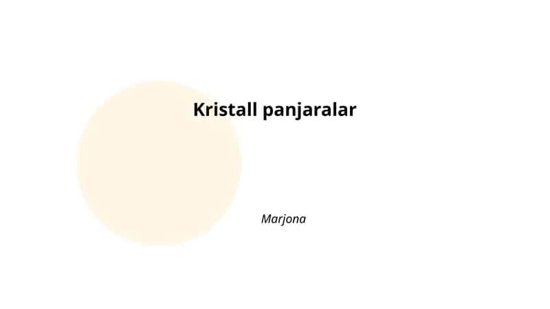 Kristall panjaralar 1