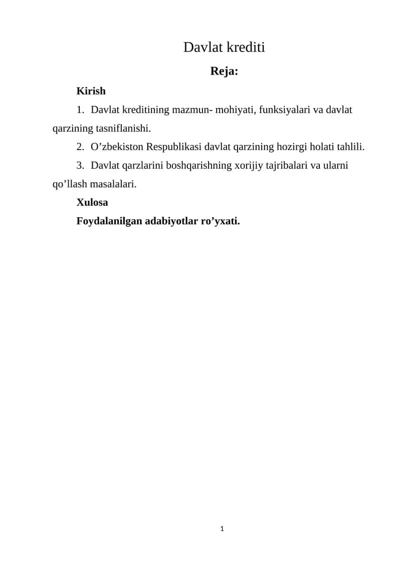 Davlat krediti 1