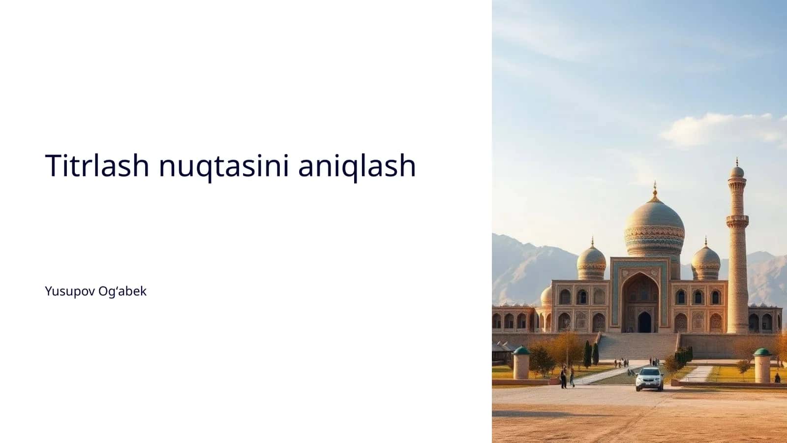 Titrlash nuqtasini aniqlash 1