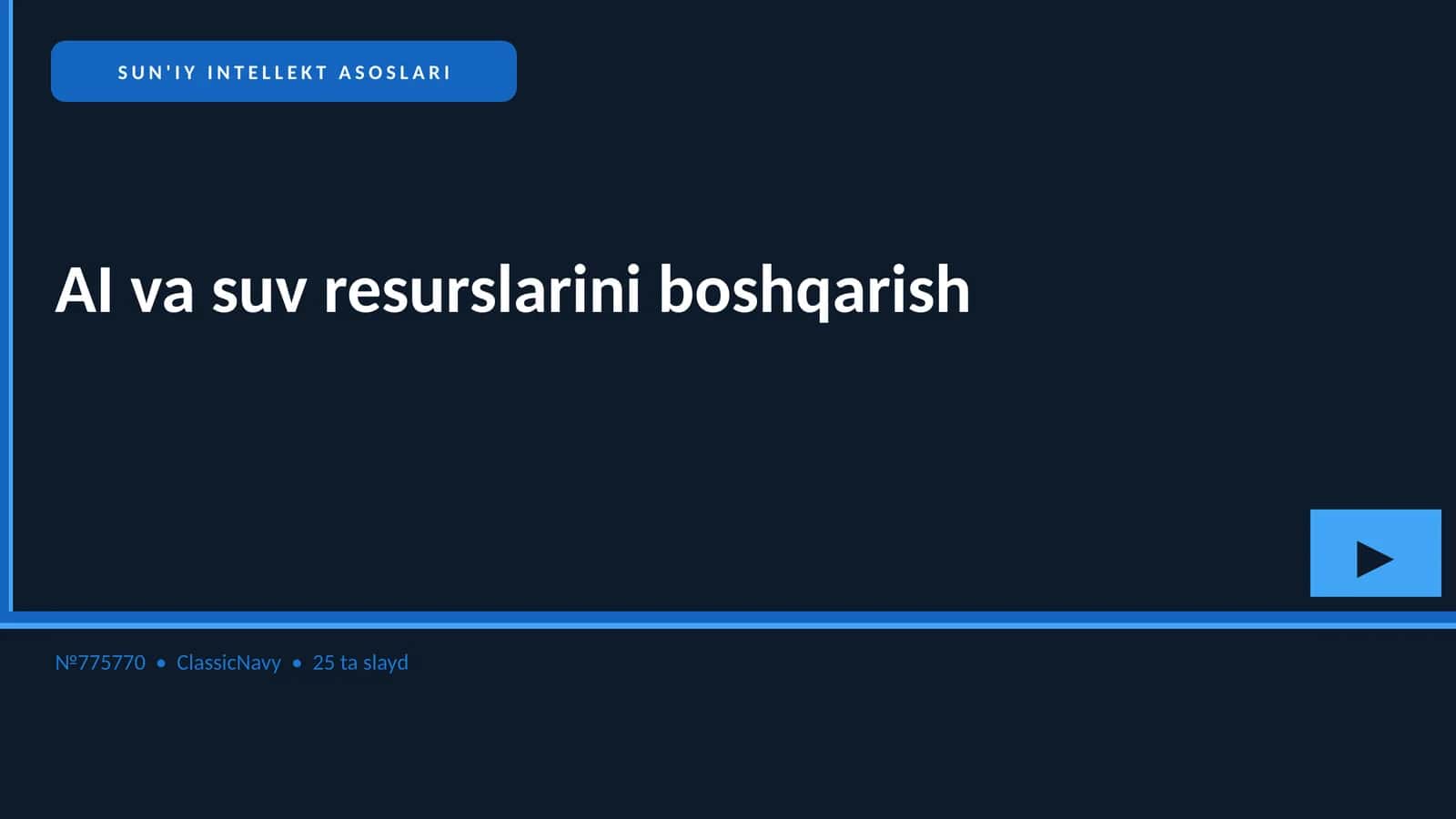 SUN'IY INTELLEKT ASOSLARI 1