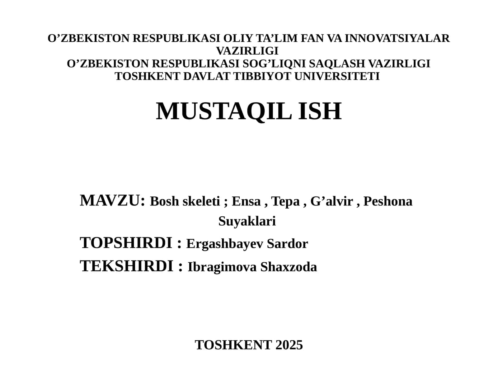Bosh skeleti 1
