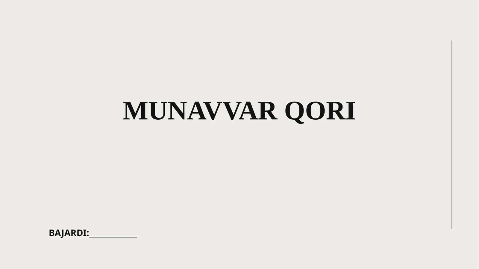MUNAVVAR QORI 1