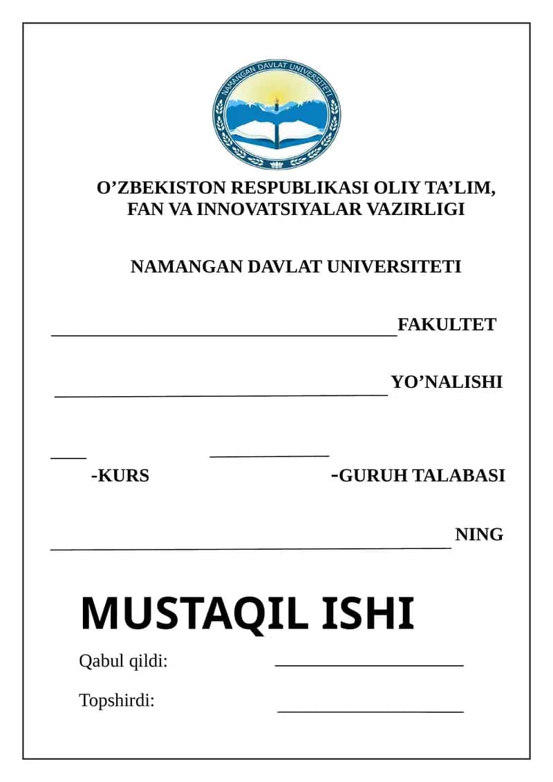 MUSTAQIL ISH muqovasi 1