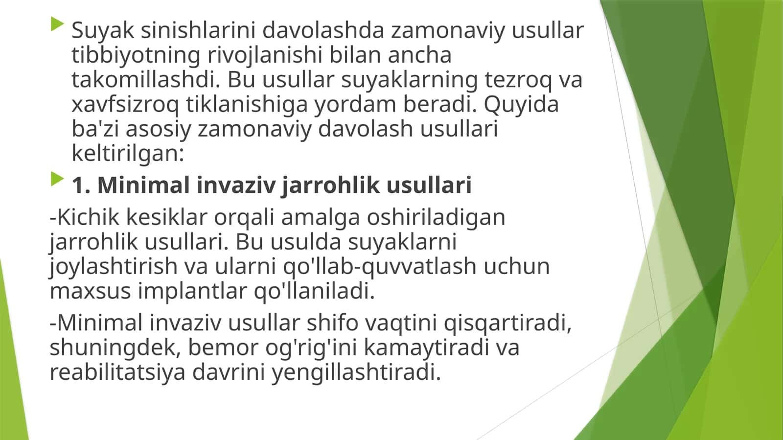 Minimal invaziv jarrohlik usullari 1