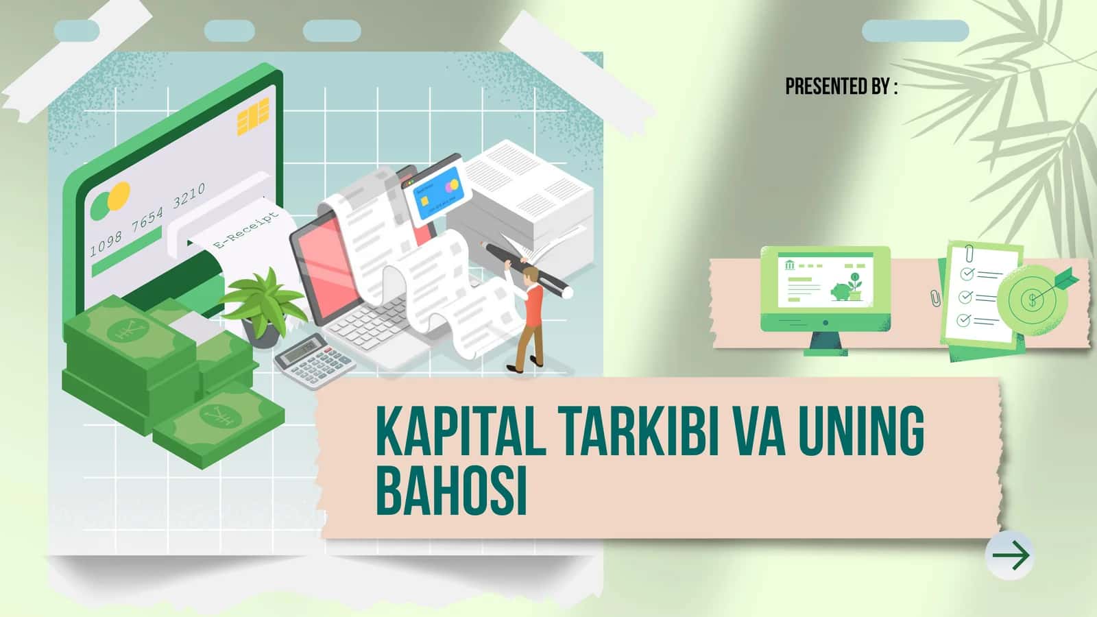 KAPITAL TARKIBI VA UNING BAHOSI 1
