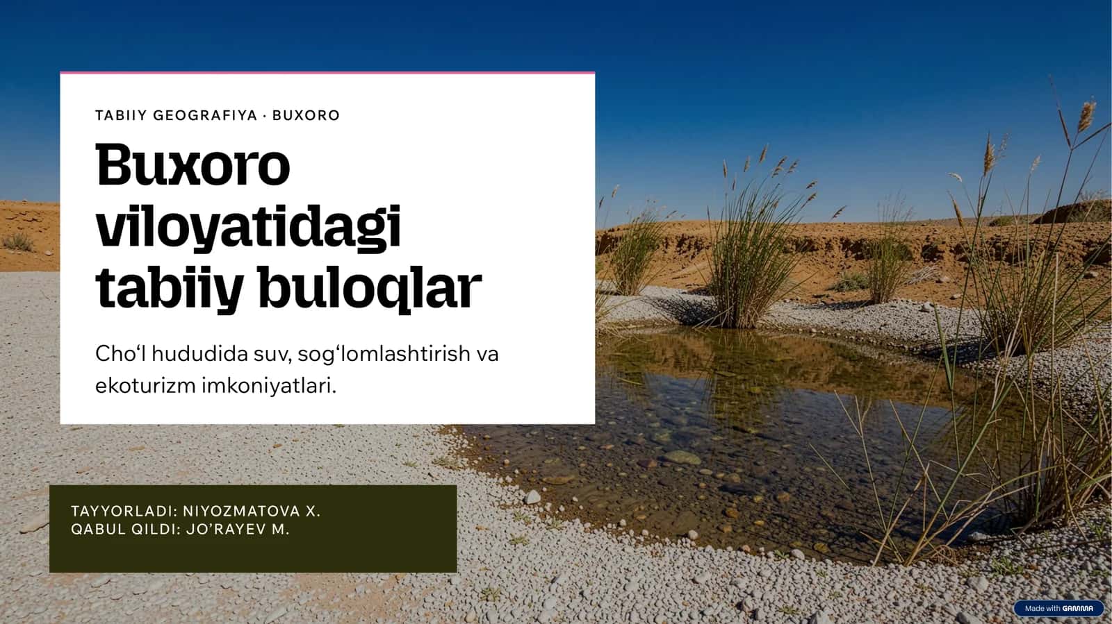 Tabiiy Geografiya Buxoro 1