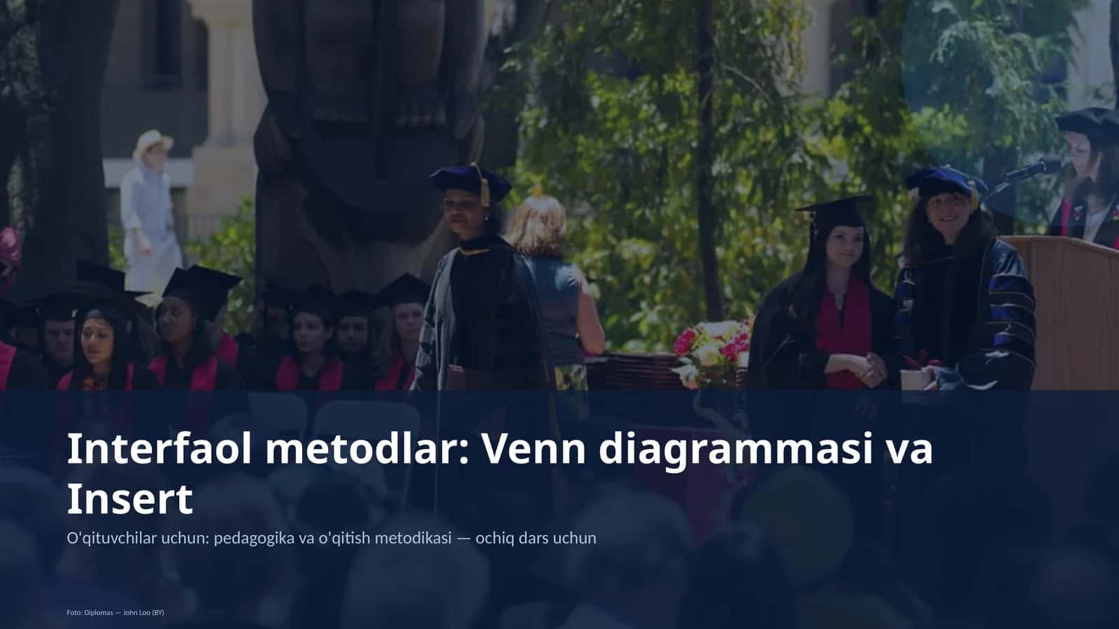 Interfaol metodlar: Venn diagrammasi va Insert 1
