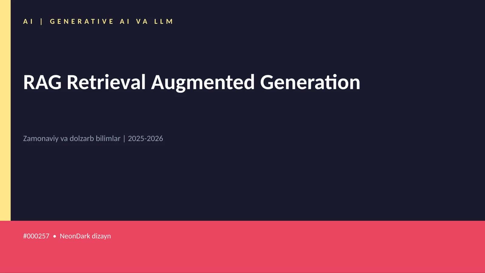 RAG Retrieval Augmented Generation 1