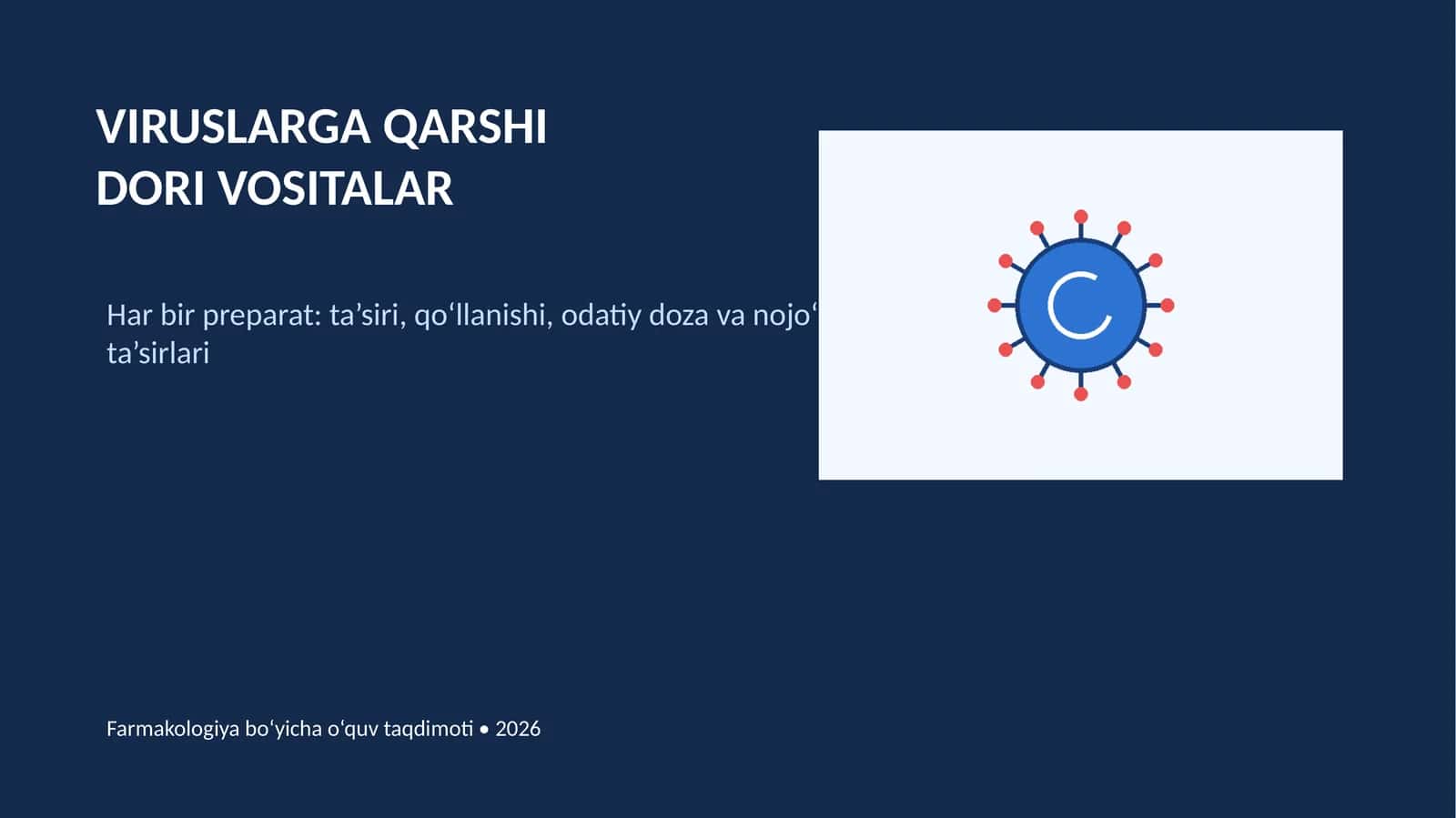 Viruslarga qarshi dori vositalari 1
