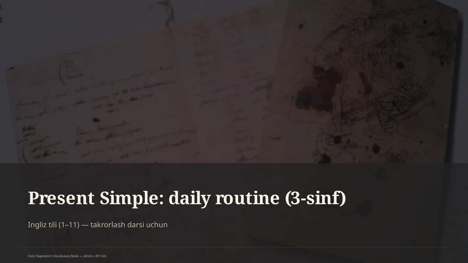 Present Simple: daily routine (3-sinf) 1