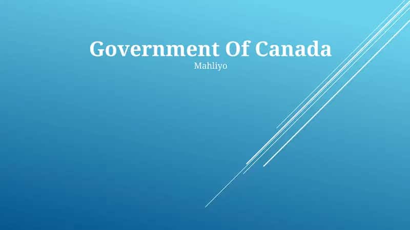 First Nations Governance in Canada 1