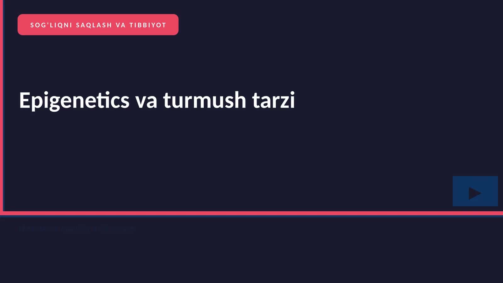 Epigenetics va turmush tarzi 1