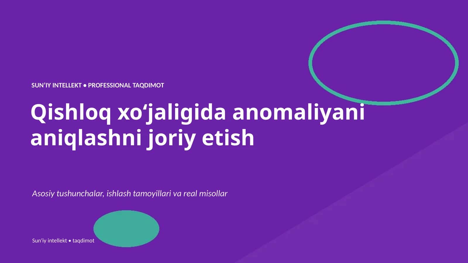 SUNʼIY INTELLEKT • PROFESSIONAL TAQDIMOT 1