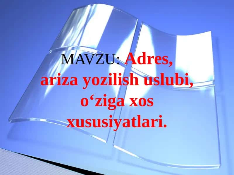 Ariza Yozish 1