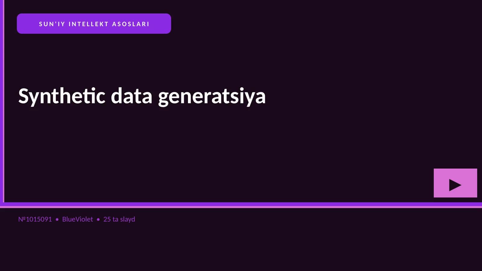 SUN'IY INTELLEKT ASOSLARI 1