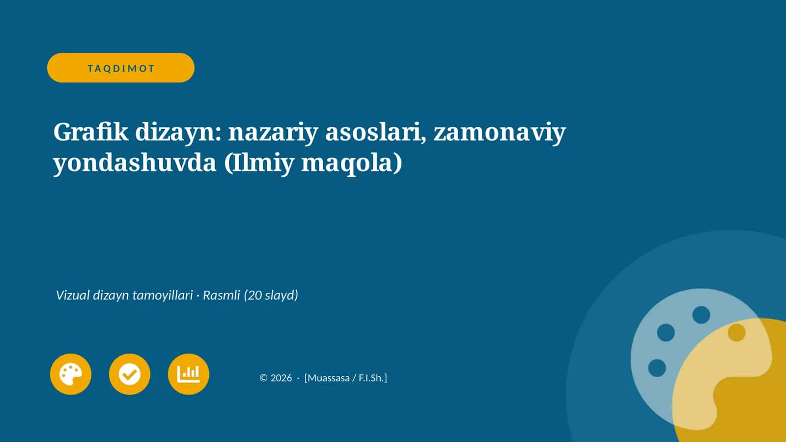 Grafik dizayn: nazariy asoslari, zamonaviy yondashuvda (Ilmiy maqola) 1