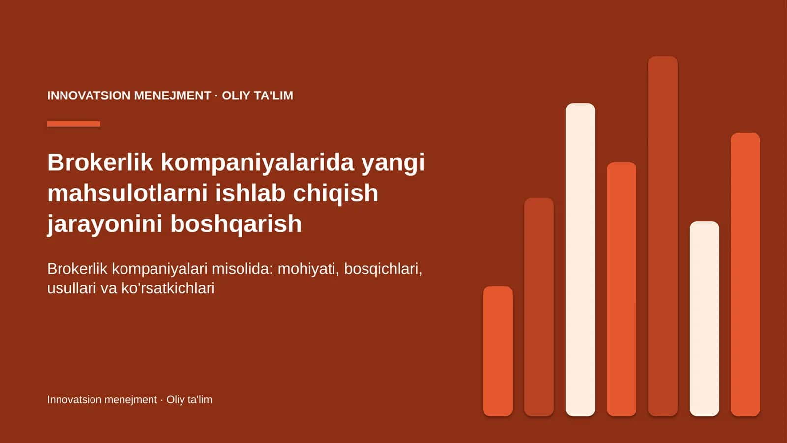 Brokerlik kompaniyalarida yangi mahsulotlarni ishlab chiqish jarayonini boshqarish 1
