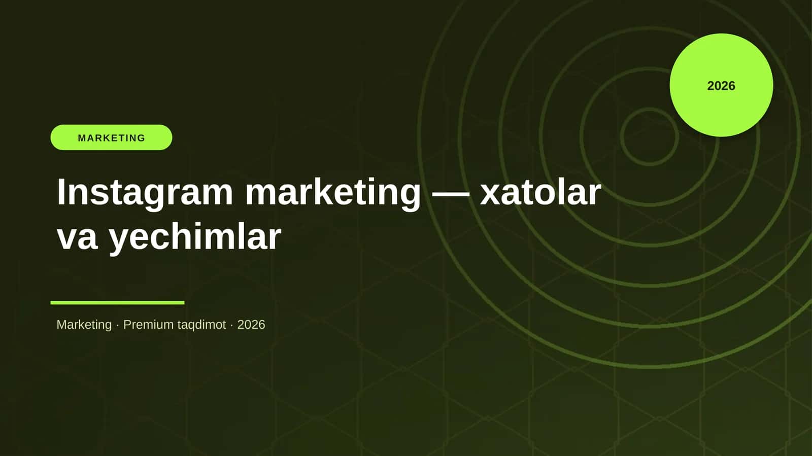 Instagram marketing — xatolar va yechimlar 1