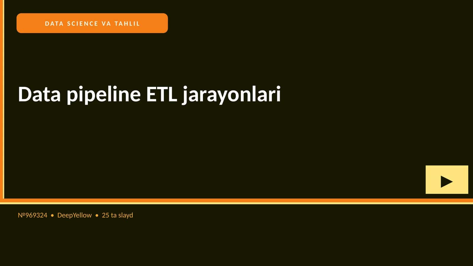 Data Science va Tahlil 1