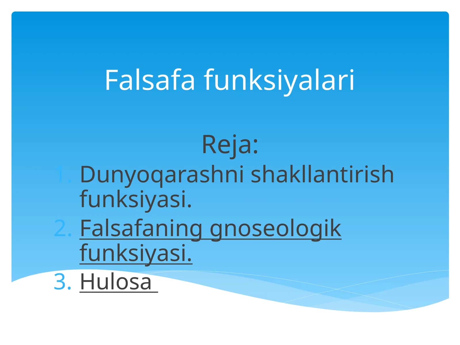 Falsafa funksiyalari 1