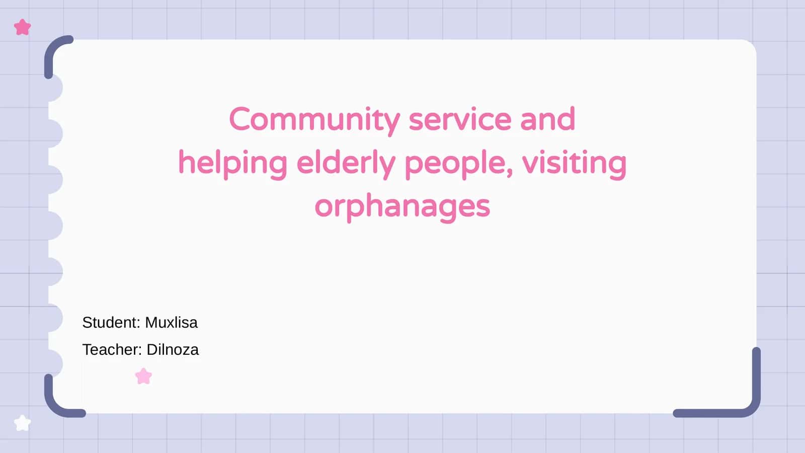 Community Service and Helping Elderly People 1