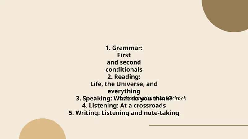Grammar, Reading, Speaking, Listening, Writing 1