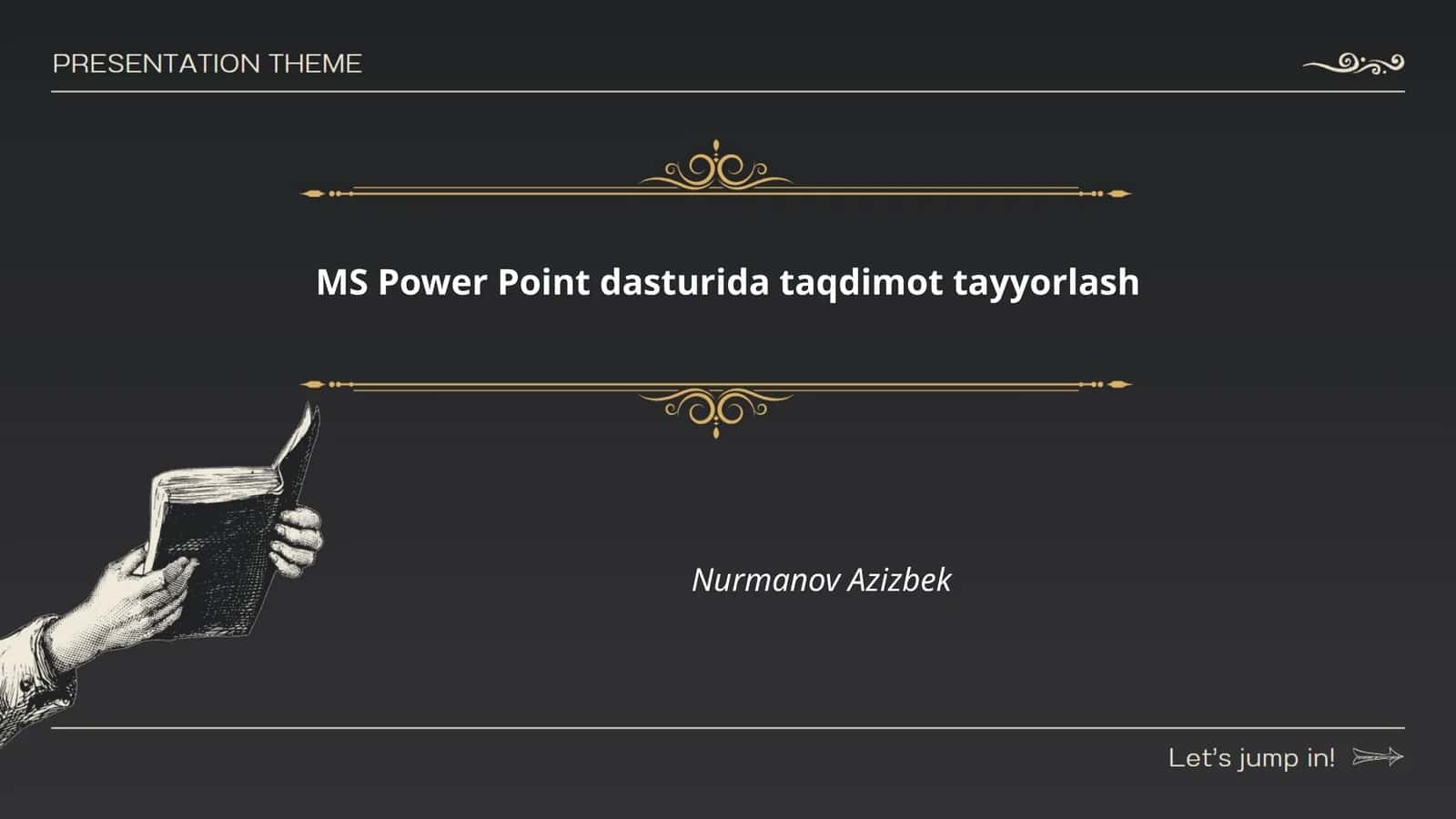 MS Power Point dasturida taqdimot tayyorlash 1