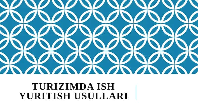 Turizimda ish yuritish usullari 1