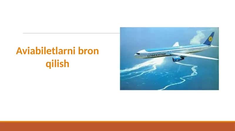 Aviabiletlarni bron qilish 1
