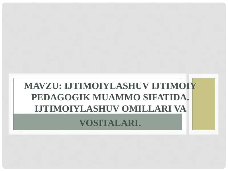 Ijtimoiylashuv 1