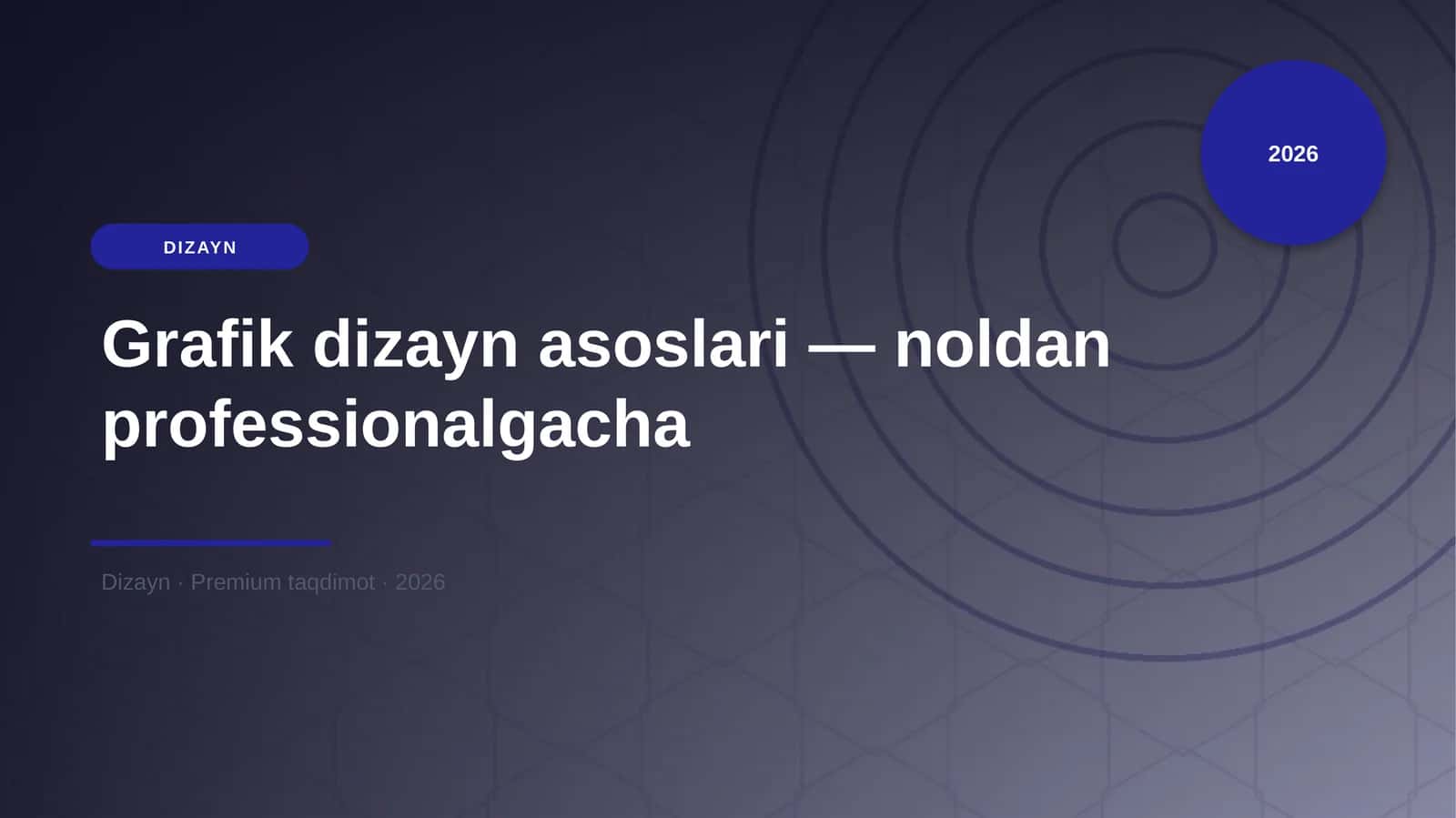 Grafik dizayn asoslari — noldan professionalgacha 1