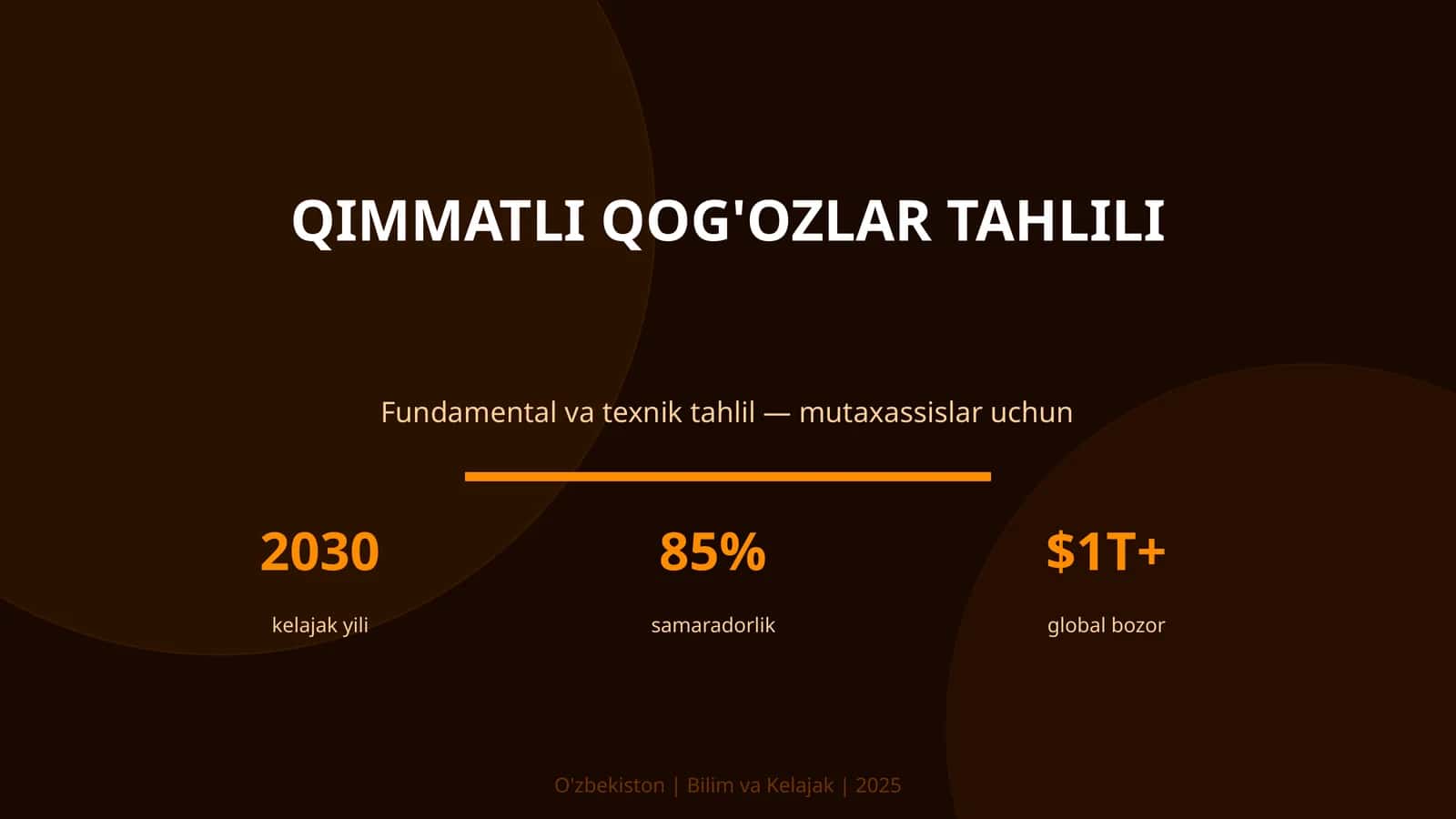 QIMMATLI QOG'OZLAR TAHLILI 1