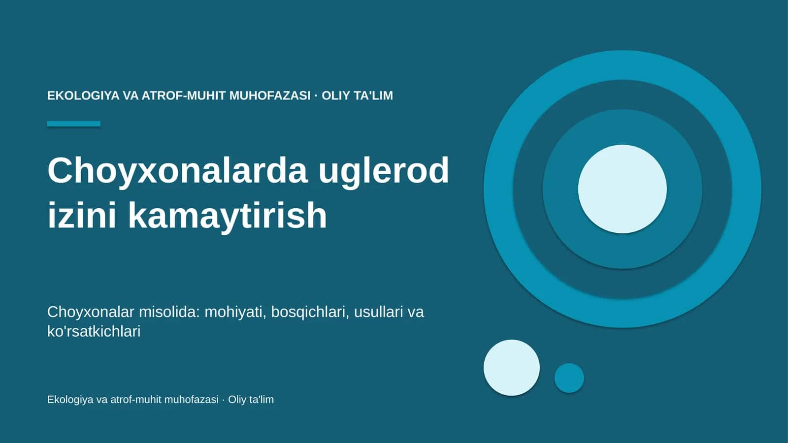 Choyxonalarda uglerod izini kamaytirish 1