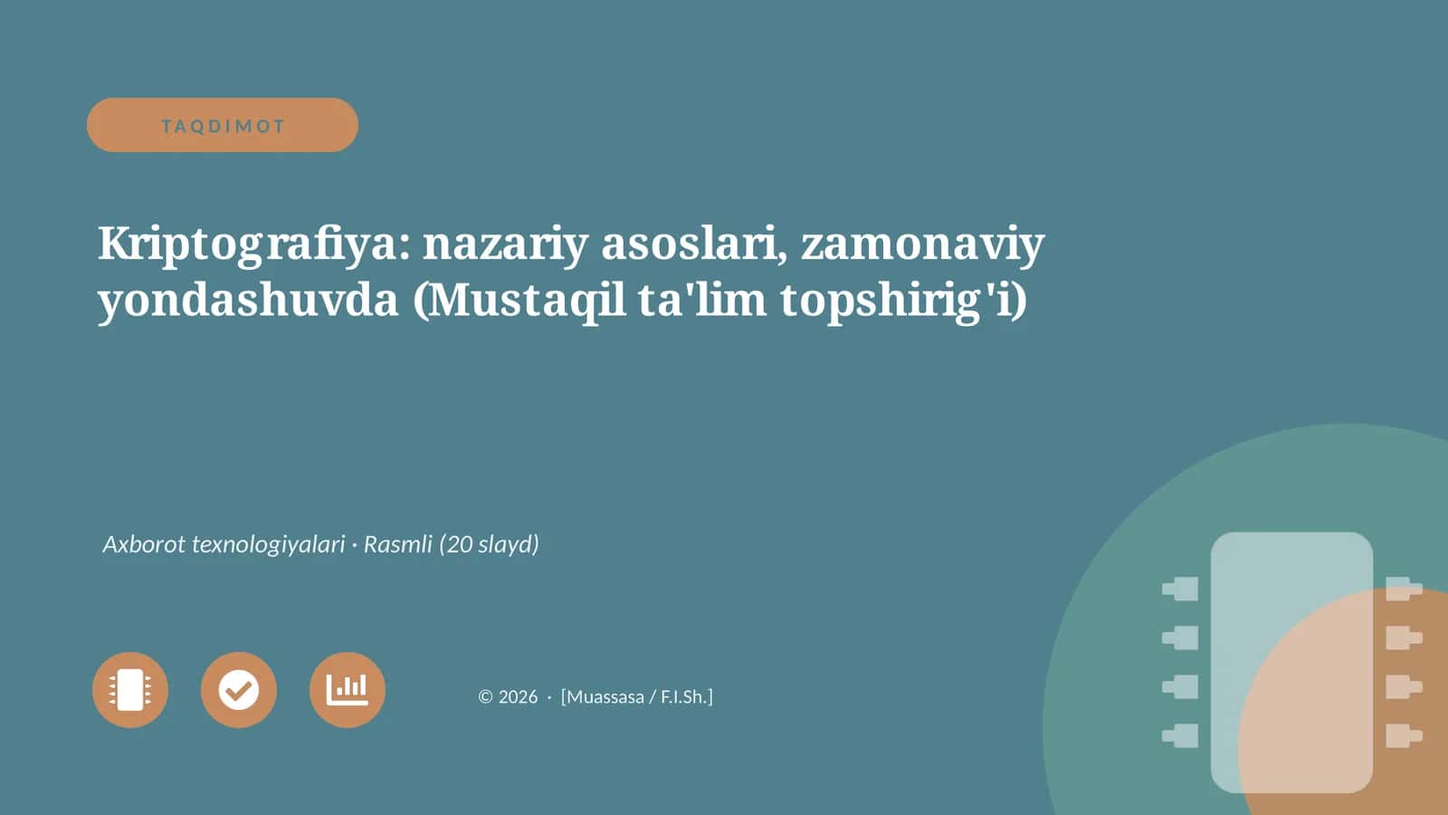 Kriptografiya: nazariy asoslari, zamonaviy yondashuvda 1
