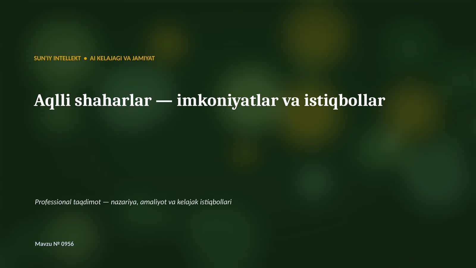 AI Kelajagi Va Jamiiyat 1
