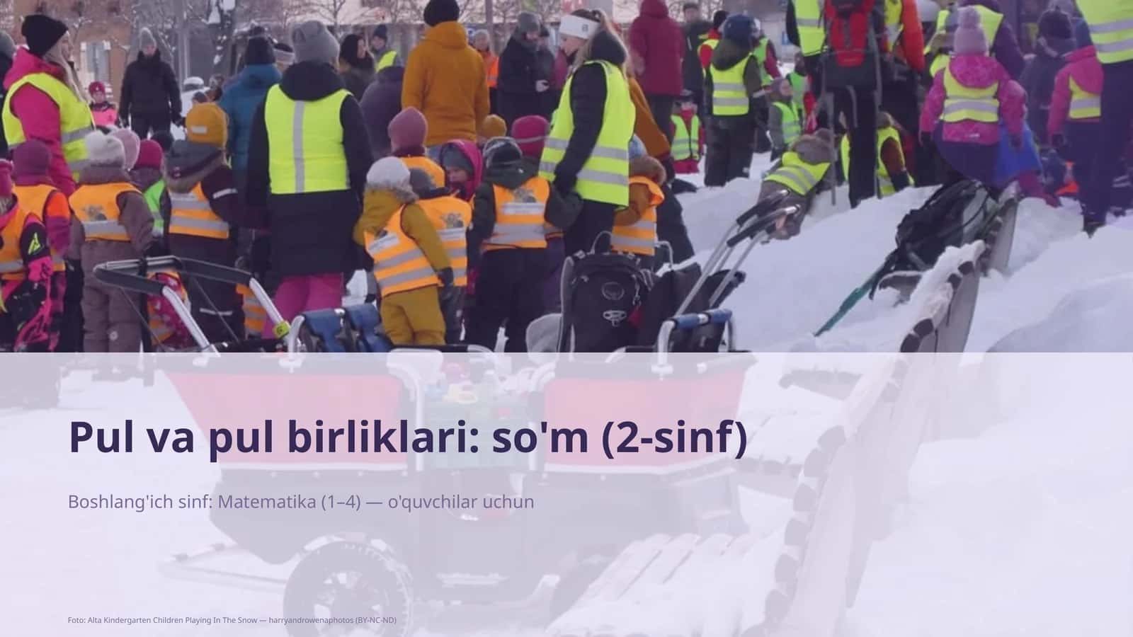 Pul va pul birliklari: so'm (2-sinf) 1