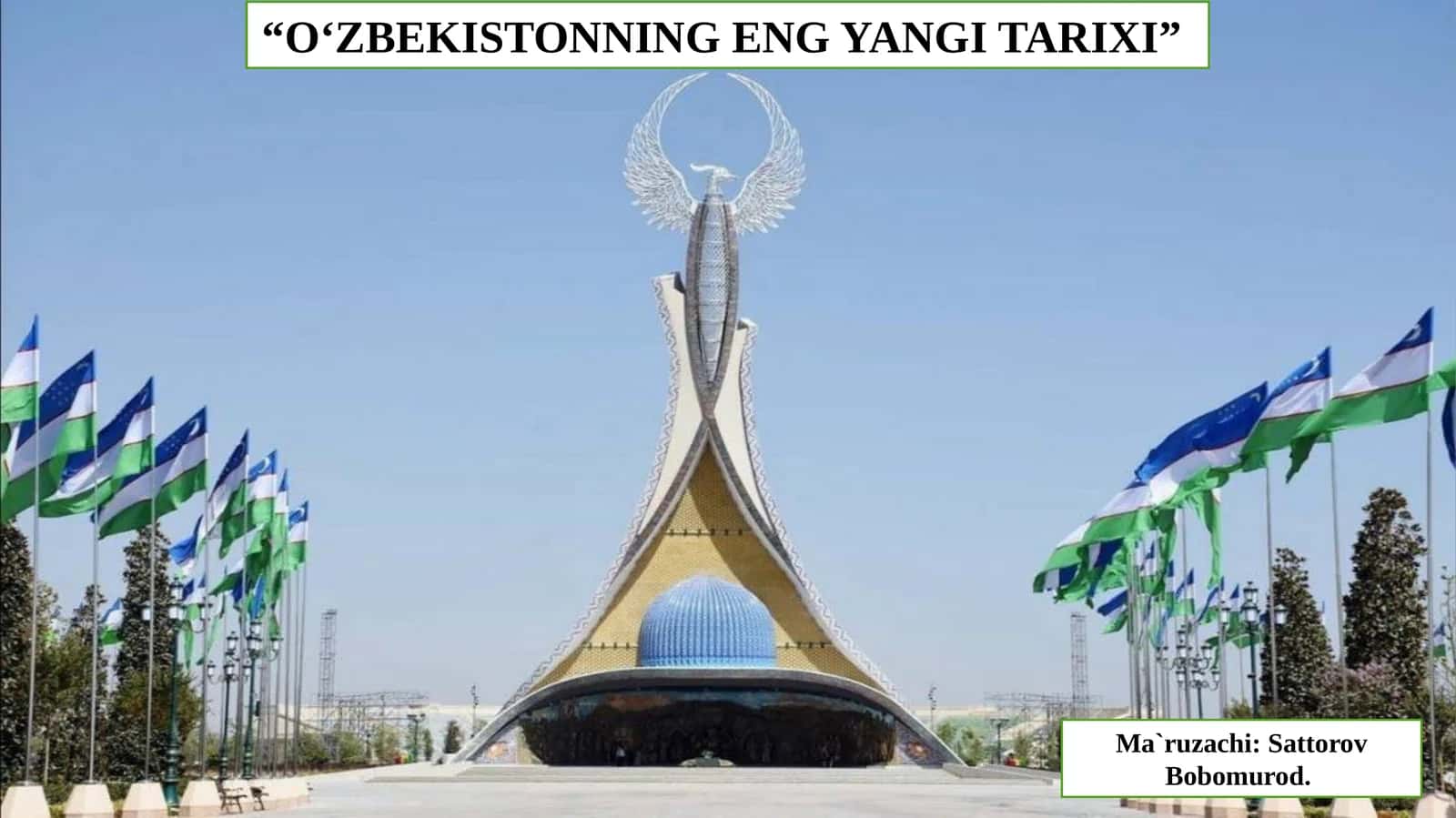 O‘zbekistonning eng yangi tarixi 1
