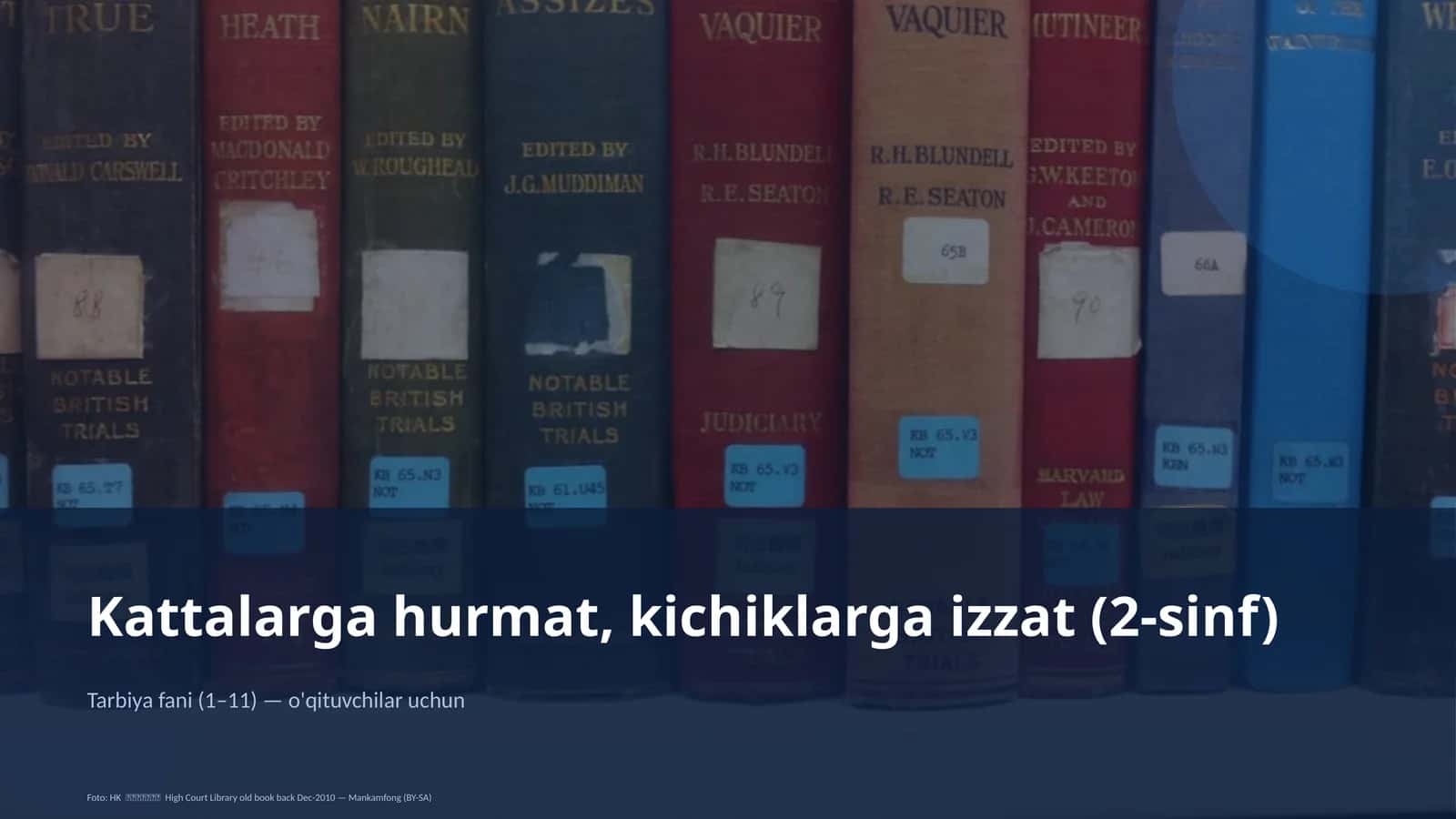 Kattalarga hurmat, kichiklarga izzat (2-sinf) 1