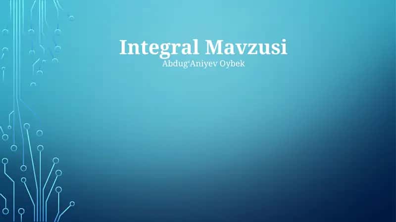 Integral Mavzusi 1