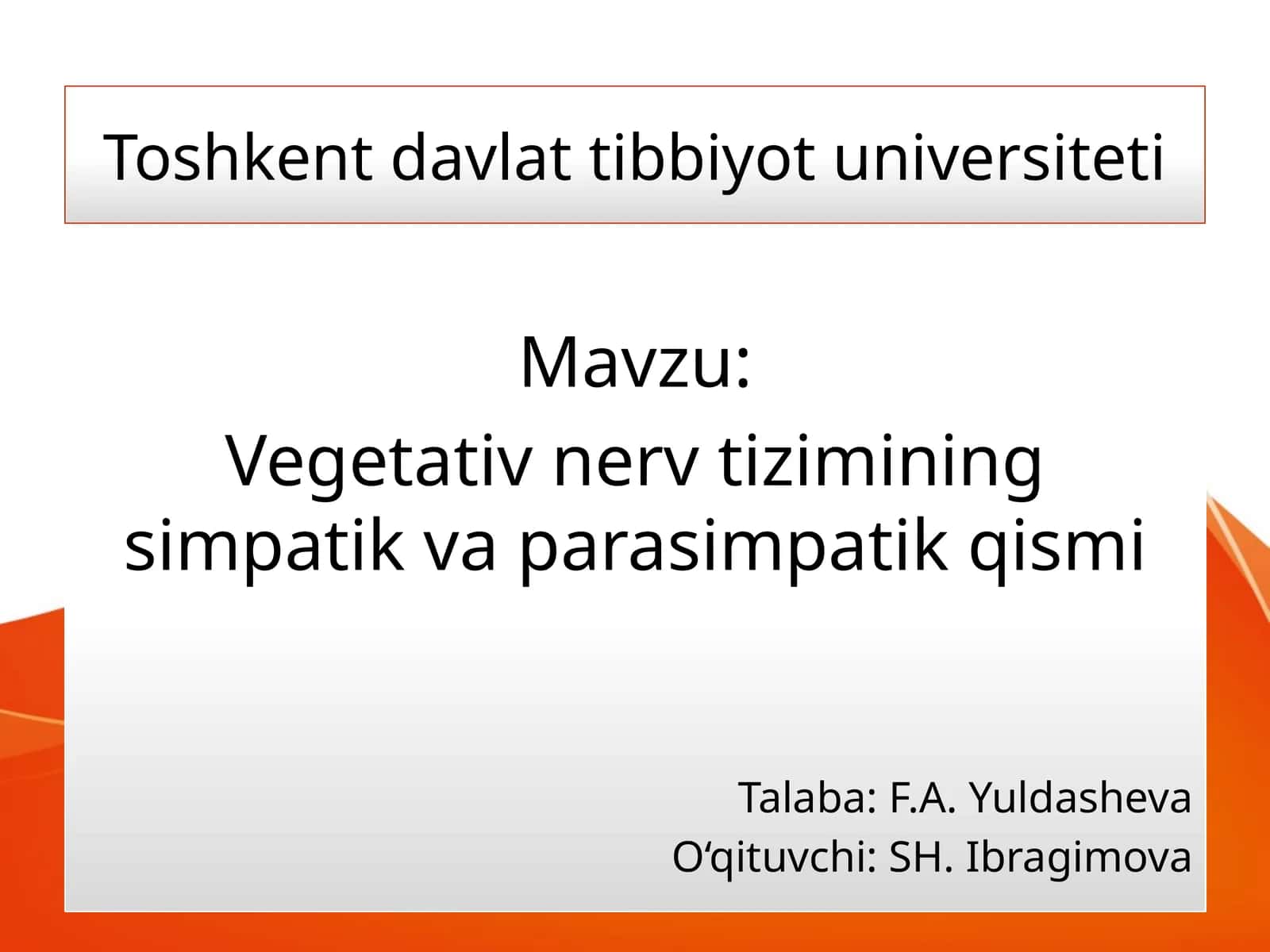Vegetativ nerv tizimi 1