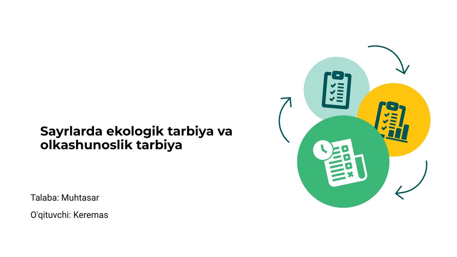 Ekologik va Olkashunoslik Tarbiya 1