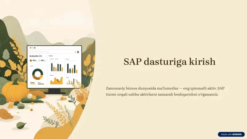 SAP dasturiga kirish 1