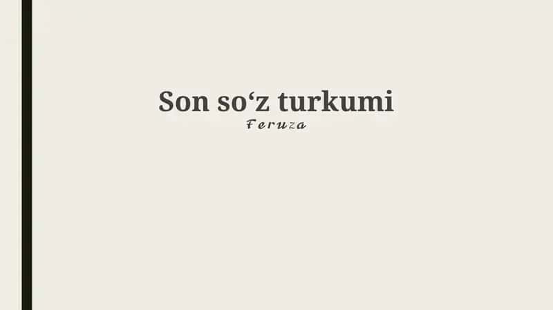 So'z turkumlari 1