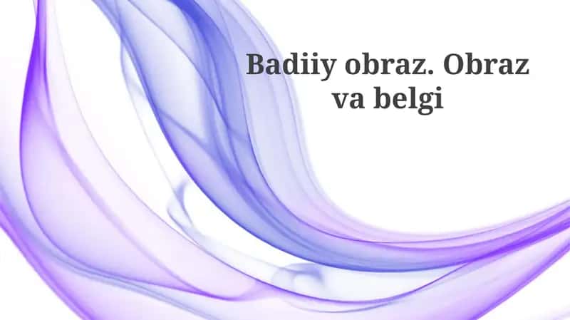 Badiiyobraz.Obrazvabelgi 1
