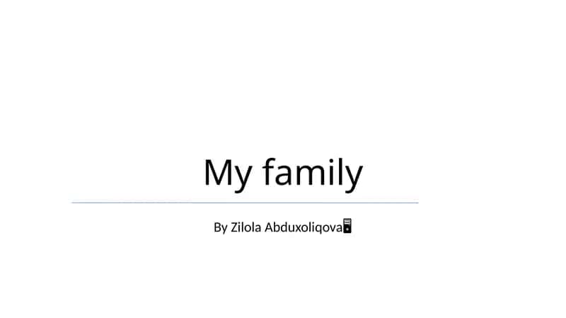 My family 1