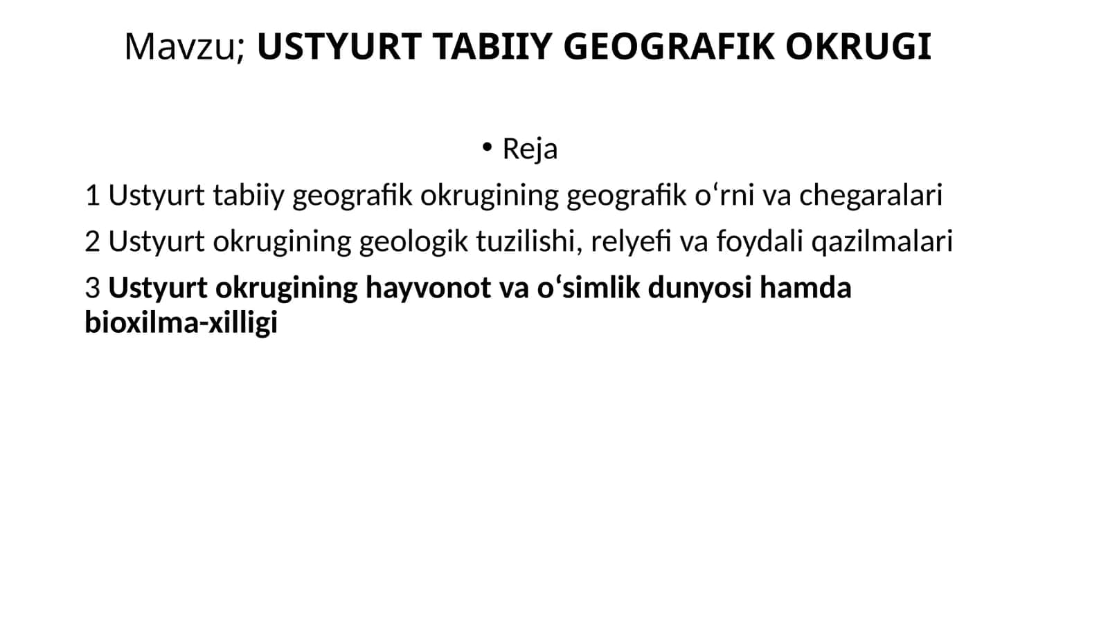 USTYURT TABIIY GEOGRAFIK OKRUGI 1