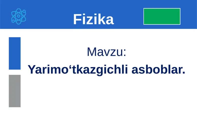 Yarimo'tkazgichli asboblar 1