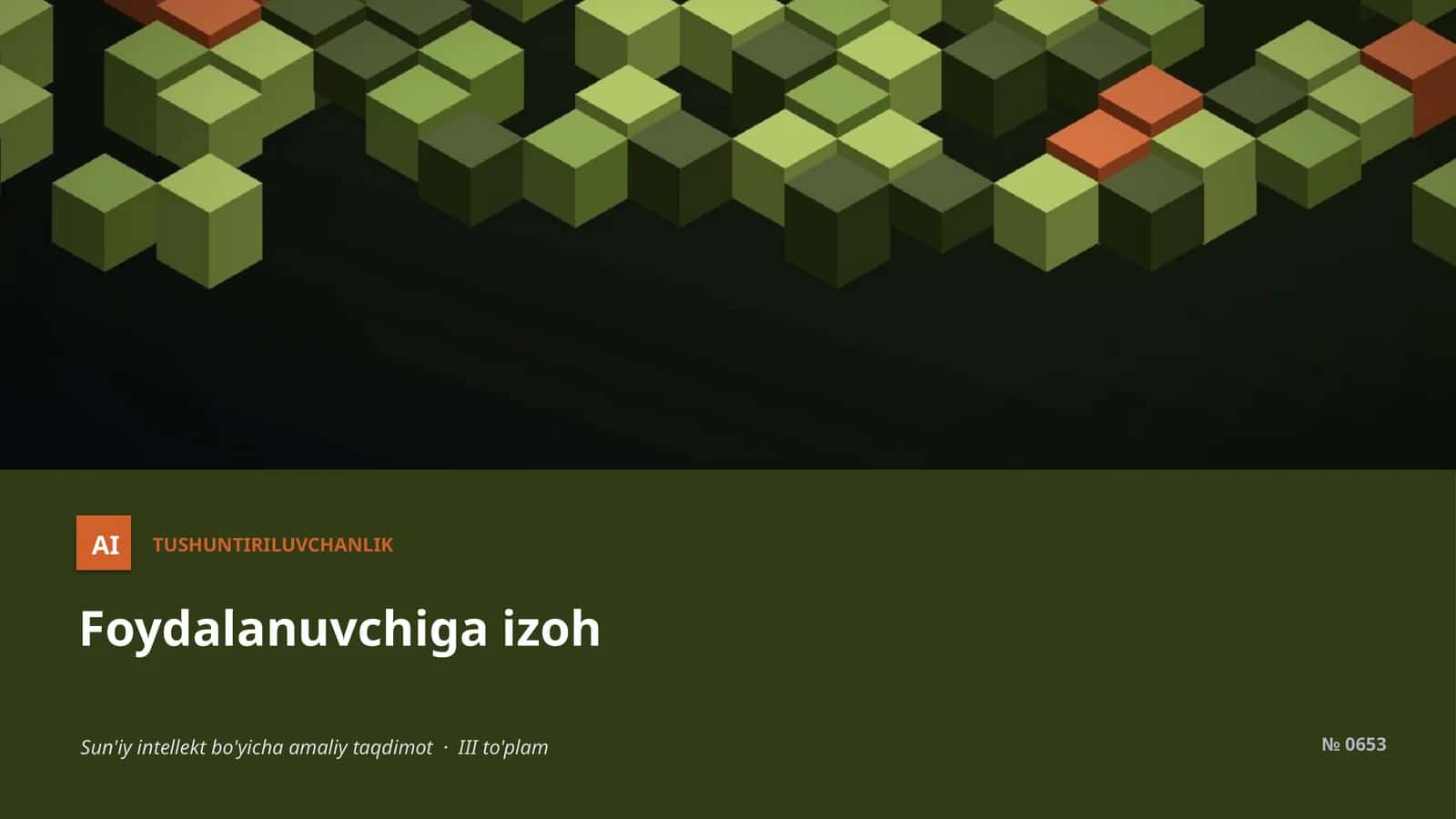 TUSHUNTIRILUVCHANLIK 1